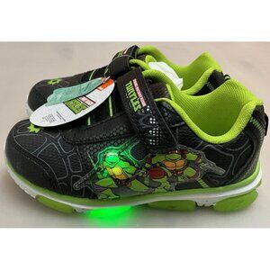 TMNT Toddler Boys Light Up Sneakers Ninja Turtles On/Off Shoes Size 12